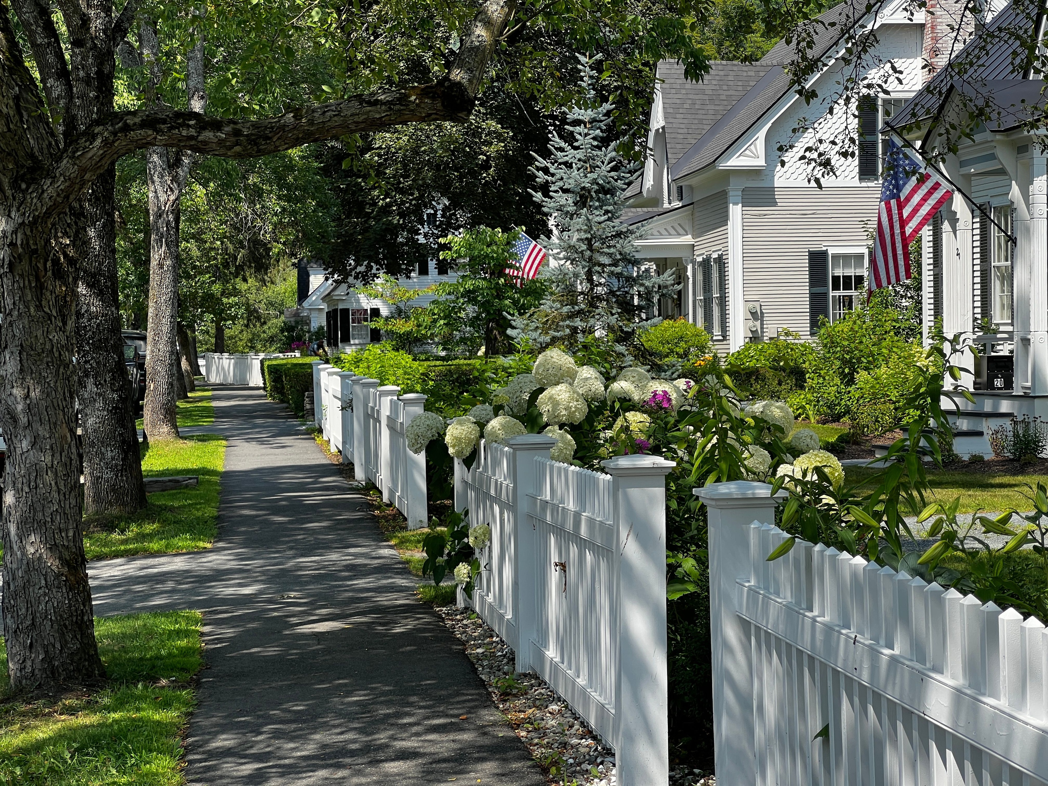 Stowe Village Vermont in spring