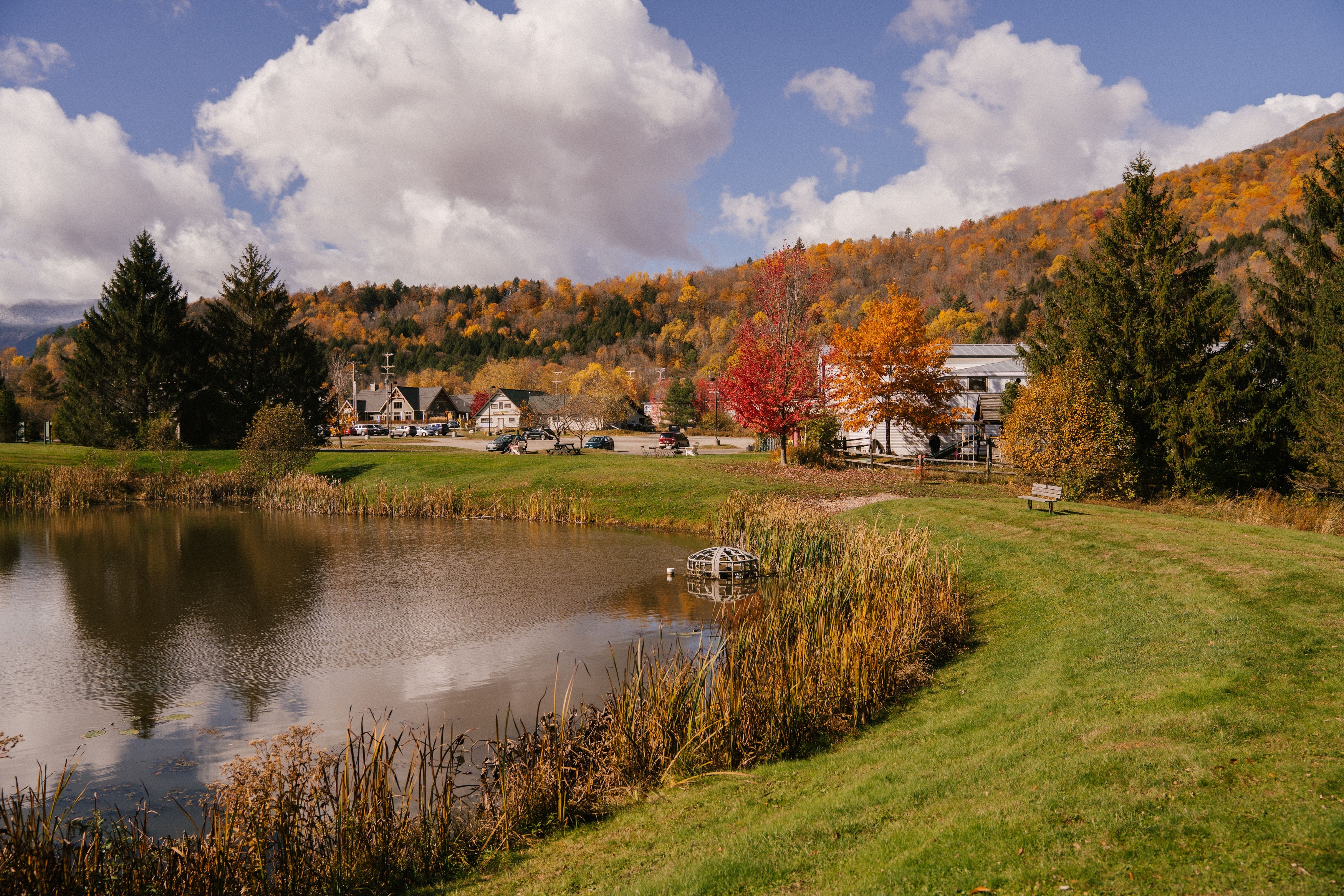 Stowe Village in fall